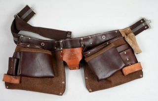 Vintage Leather Master Mechanic True Value Tool Belt Mm 13 427