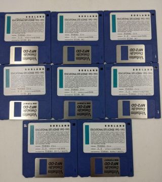 1988 Borland Turbo C,  3.  0 - 8 Discs Vintage Software