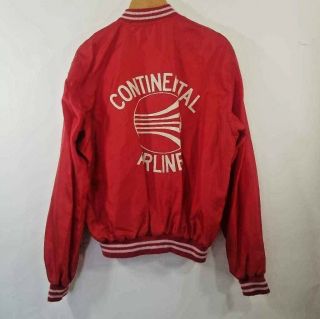 Continental Airlines Birdie Richard A.  Leslie Mens Varsity Jacket Vintage Large