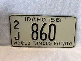 Vintage 1956 Idaho License Plate World Famous Potato Repaint