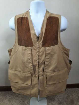 Duxbak Vintage Brown Vest Game Pouch Shell Holders Men 