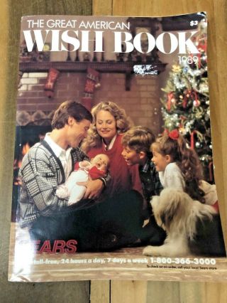 Vintage 1989 Sears Christmas Wish Book 80s Ad Toys Fashion Bike Barbie Computer