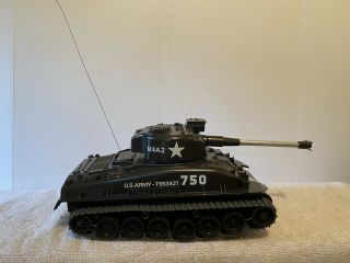 Vintage Radio Shack Remote Control Sherman Tank Us Army No Remote Cool Desk Toy