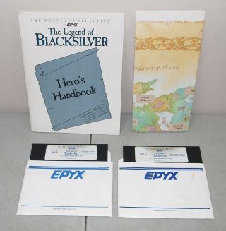 Rare Vtg Commodore 64 Epyx " The Legend Of Blacksilver " Floppy Video Game