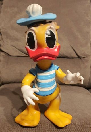 1970 Vintage Romanian Rubber Toy Aradeanca - Donald Duck The Sailor 14 "