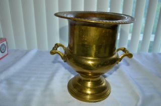 Vintage Brass Champagne Or Wine Ice Bucket.  Brass With Handles