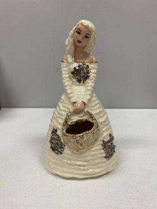 Vintage Hedi Schoop Ca Pottery Lady Planter Figurine Hollywood