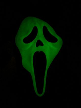 Vintage Scream Glow Ghost Face Mask Easter Unlimited Fun World