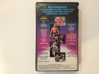 Coliseum video Hulkamania 2 VHS Clamshell Vintage Hulk Hogan Official WWF WWE 2