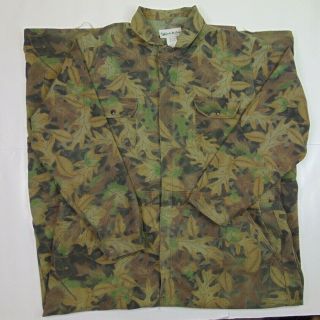 Vtg 90s Gander Mountain Men 2xlt Coveralls Hunting Kelly Camouflage Green Usa