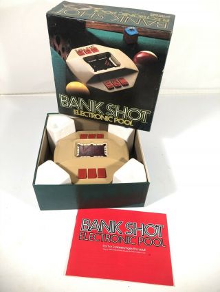 Parker Brothers Bank Shot Electronic Pool Vintage 1980 Box Complete