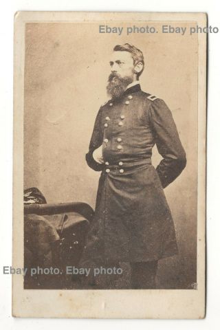 Civil War Union Army General George Stoneman,  Cdv Photo,  History Soldier Uniform