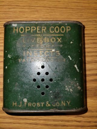 Hopper Coop Live Box For Insects Rare Tin