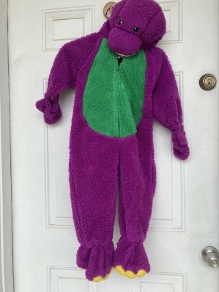 Barney Costume Halloween 1997 Vintage Thick And Warm 3t - 4t Toddler Rare Find
