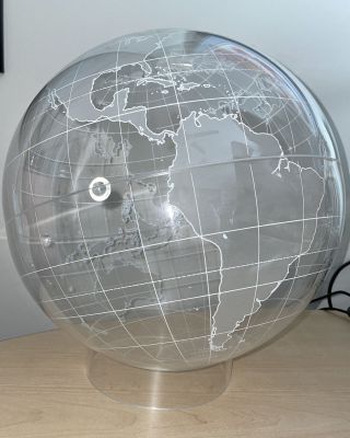 Vintage 1991 Spherical Concepts Acrylic Earth Sphere Globe Translucent Lucite 12