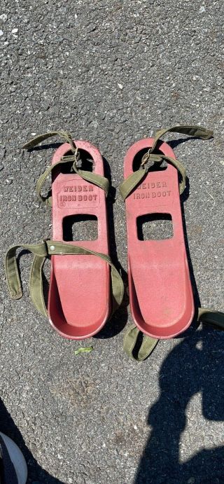 Weider Vintage “iron Boots” Weighted Iron Cast Fitness Shoes