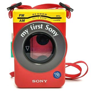 My First Sony Walkman Wm F3030 Red Portable Cassette Player Am/fm Radio Vintage
