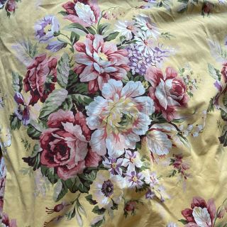 Vintage Ralph Lauren Sophie Brooke Floral Flat Sheet King Flaw