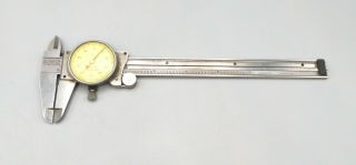 Vintage Starrett Dial Caliper 6 ".  001 " 120 Machinist Tool