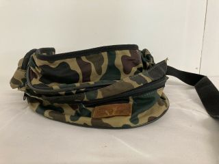 Vintage Adjustable Fred Bear Camo 3 Pocket Fanny Pack Pouch Camo Bow Hunting