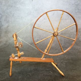 Miniature Dollhouse Artisan Oldham Studio Walking Wheel Spinning Wheel 1995 Asis