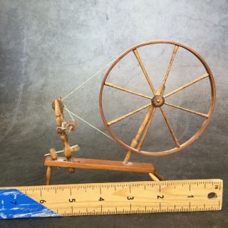 Miniature Dollhouse Artisan Oldham Studio WALKING WHEEL Spinning Wheel 1995 ASIS 3