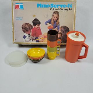 Vintage Tupperware Childs Toy Mini Serve It Picnic Set 1970’s
