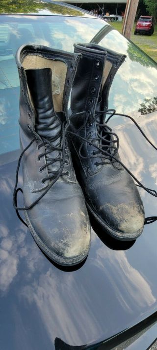 Vintage 1989 Cove Shoe Company Steel Toe Combat Army Boot Men Sz 10.  5 R Military