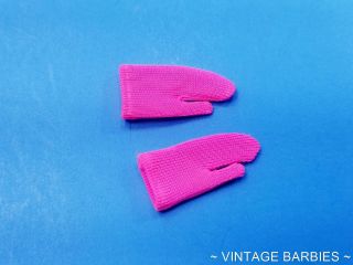 Rare Barbie Doll Fab City 1874 Pink Gloves Vintage 1960 