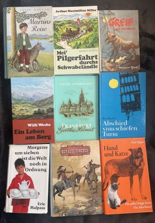 9 German Books Vintage Reise Miller Wechs Harder Malpasd Eipper Henning Hunde