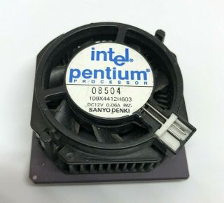 Intel 90 Mhz Fan Top Cpu Processor Bp80502 - 90 Vintage Collectible 1992 1993 P5