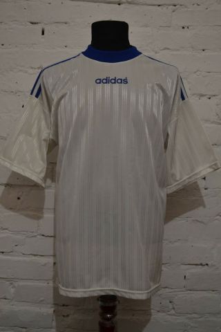 Vintage Adidas Originals Football Shirt Soccer Jersey Trikot 90s Mens M White