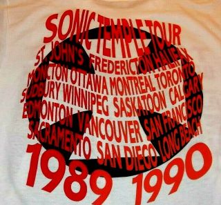 Screen Stars T - Shirt The Cult Sonic Temple Tour 89/90 Vtg 80 