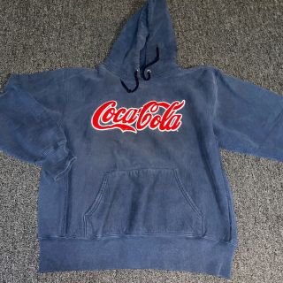 Vintage Coca - Cola Hoodie Sweatshirt Navy Blue Made In U.  S.  A.  Size Xl