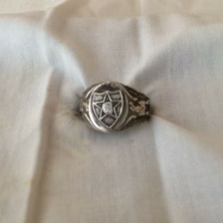 Vintage Sterling Silver Us Army 2th Infantry Division Ring Size - 10.  116