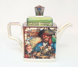 VTG James Sadler Treasure Island Teapot Children’s Stories England 2