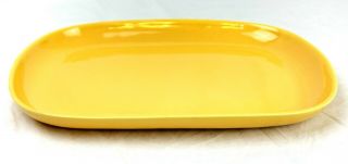 Vtg Bauer California Pottery Monterey Moderne Platter Plate Yellow 12 " X 9 " Euc
