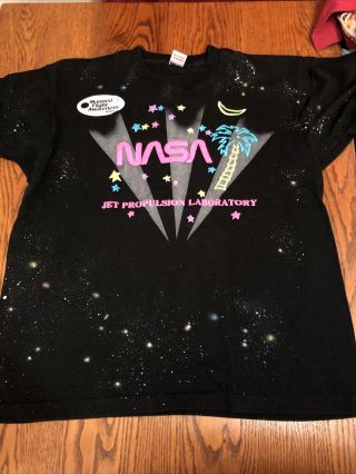 Vtg 90s Nasa Jet Propulsion Laboratory All Over Print Tshirt Xl Made In Usa