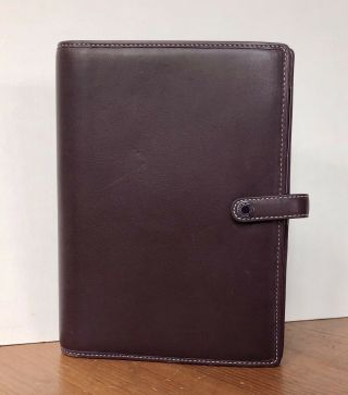 Vintage Coach Dark Purple Leather Address Book Planner Notepad