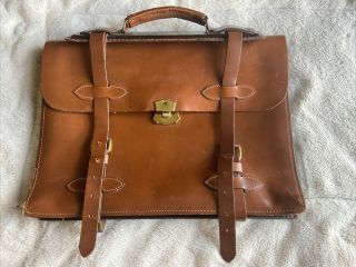 Vintage Doctor Lawyer Professional Briefcase Top Grain Wear Best No Key