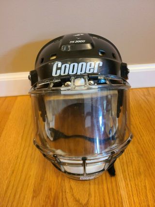 Vintage Cooper S K 2000 Hockey Helmet With Shield