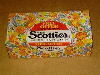 Vintage 1978 Scotties Flower Power Psychedelic Tissue Box Kleenex Scott Paper