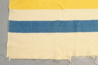 Vintage Wool Trapper Camp Blanket Hudson Bay Era USA 81x71 3