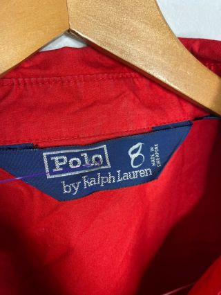 Vintage 90 ' s Polo Ralph Lauren Harrington Jacket Plaid Red Zip Up Men ' s Size XL 3