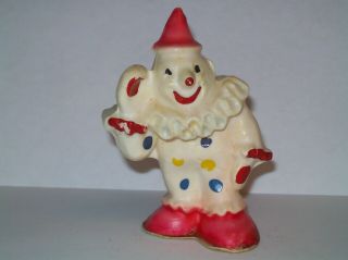 Vtg W & F Mfg Xmas White Clown Wax Chocolate Peel Away Home Decor Gurley Candle