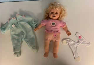 Vintage 1998 Amy Playmates 18 " Doll With Clothing Long Curly Blonde Hair