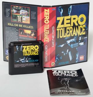 Zero Tolerance Sega Genesis 1994 Vintage Video Game Complete Cib Authentic
