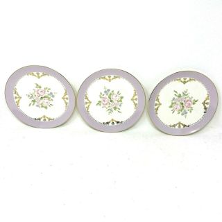 Vtg Treasures Ra By Rachel Ashwell Set Of 3 Floral Decorative Plates Shabby Chic