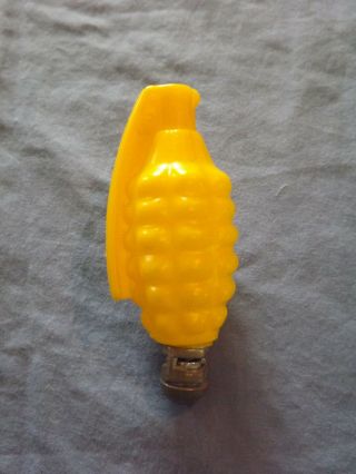 Vintage Capgun Toy 1970s Yellow Plastic Cap Grenade