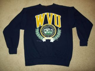 Vintage 1980s Wvu West Virginia University Mountaineers Sweatshirt Usa Xl